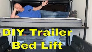 RV Toy Hauler bed lift DIY happijack alternative [upl. by Thomson]