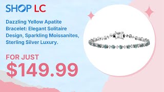 Premium Madagascar Apatite amp Moissanite Bracelet in Rhodium Silver 500 ctw [upl. by Navillus]