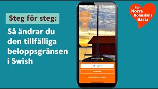 Så ändrar du den tillfälliga beloppsgränsen i Swish steg för steg [upl. by Esoranna]