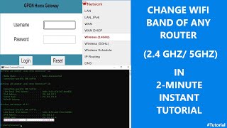 Change Wifi Band of any router 24Ghz5Ghz  2minute instant Tutorial [upl. by Viddah]