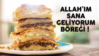 EN KOLAY BÖREK TARİFİ‼️ 🤩 Refikanın Kıymalı ve Peynirli Tepsi Böreği Tarifi [upl. by Soilissav]