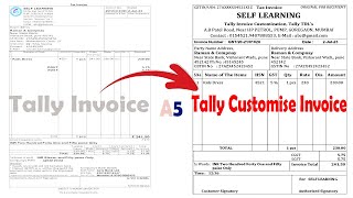 Tally Prime Invoice format change  Bill format in Tally Prime  Invoice format in Tally Prime [upl. by Godbeare302]