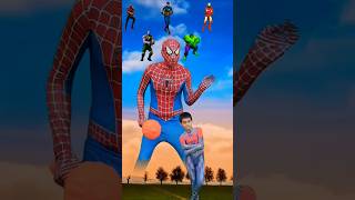 Mega SpiderMan And Avengers All Shocked 🙀 shorts youtubeshorts [upl. by Anihsat752]