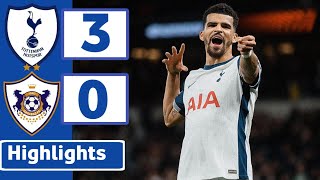 TOTTENHAM VS QARABAG  3 0   HIGHLIGHTS  UEFA EUROPA LEAGUE [upl. by Oijres96]