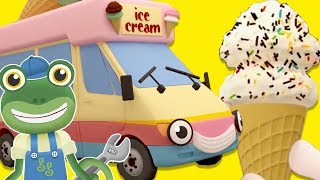 The Ice Cream Truck  Geckos Garage  Trucks and Vehicles For Children  Learning For Kids  Gecko [upl. by Boony]