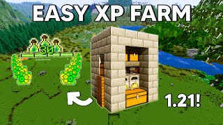 EASY BEST XP Farm in Minecraft 121 For Starter World [upl. by Kilroy223]