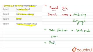 Broca\s area is connected with [upl. by Norry]