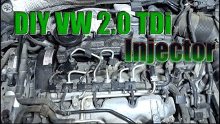 DIY How to Replace a 20 Tdi Injector CJAA [upl. by Ihcas]