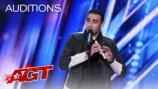 Medhat Mamdouh Beatboxes While Playing The Recorder  Americas Got Talent 2021 [upl. by Zarla273]