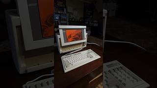 Downloading wallpapers before the Internet using 1987s Compaq Portable III shorts vintagecomputer [upl. by Roderick]