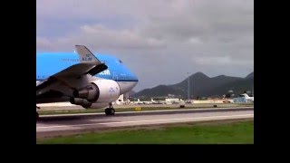 KLM 747 takeoff from St Maarten [upl. by Becki]