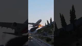 Engine Fire Plane Goes Down on the Street 🔥🛩️😨 CrashLanding AviationAccident Shorts [upl. by Vachill]