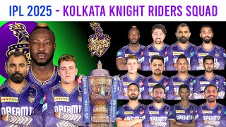 IPL 2025  Kolkata Knight Riders Squad  KKR Full Squad 2025  KKR New squad 2025  KKR Players 2025 [upl. by Giacinta]