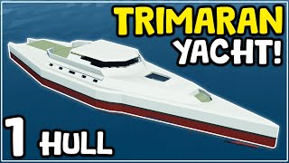 I Built A Trimaran Hull  Futuristic Trimaran Yacht Build In Stormworks 1 [upl. by Coveney]