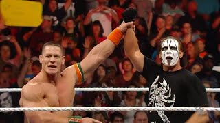 Sting amp John Cena Vs Seth Rollins amp The Big Show 2015 Raw 720p HD Full Match [upl. by Modnarb99]