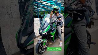 Zontes 350x 🏍️ 2024 model green 💚 colour with starting price 335 Lakh zontes ytshortszontes350x [upl. by Nylzaj]