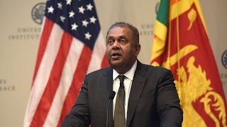 Address by Foreign Minister Mangala Samaraweera at US Institute of Peace [upl. by Nale375]