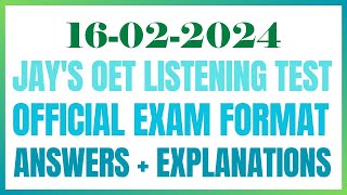 OET LISTENING TEST 16022024 oet oetexam oetnursing oetlisteningtest [upl. by Berni]