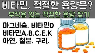 비타민 미네랄 영양제의 적절한 복용량을 아는 방법  칼슘 마그네슘 비타민A B C D E 철분 구리 [upl. by Richy]