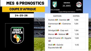 PRONOSTIC FOOT MES 6 PRONOSTICS DE COUPE D’AFRIQUE  CÔTE D’IVOIRE  ÉGYPTE [upl. by Annonyw]