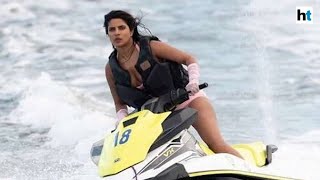 Priyanka Chopra rides water scooter parties with Nick Jonas in Miami [upl. by Kingston631]