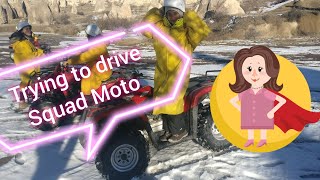 Trying to drive Squad Moto in Göreme Cappadocia hills Turkey [upl. by Yenoh50]