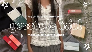 yesstyle haul 🛒 try on  swatches   acubi aesthetic amp asian beauty [upl. by Zimmerman]