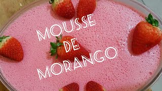 Mousse de Morango com Gelatina  com apenas 3 ingredientes [upl. by Adnim]