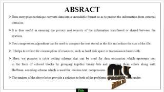 Color Coded Cryptography  Final Year Projects 2016 [upl. by Suirred]