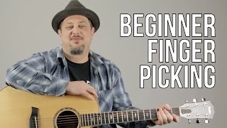 Beginner Fingerpicking Guitar Lesson  How to play Fingerstyle Guitar For a Beginner [upl. by Danit140]