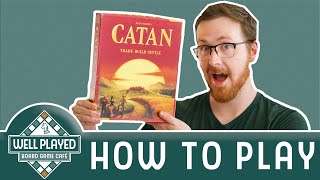 How to Play Settlers of Catan  Board Game Tutorial by Well Played Board Game Café [upl. by Katzen]