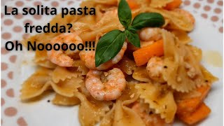 Pasta fredda sfiziosa estiva Gamberi melone e pesto Una vera bontà [upl. by Eppilihp]