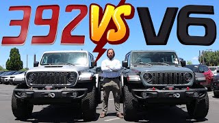 NEW Jeep Wrangler Rubicon 392 vs V6 Wrangler Is The 392 Worth An Extra 25000 [upl. by Sailesh]