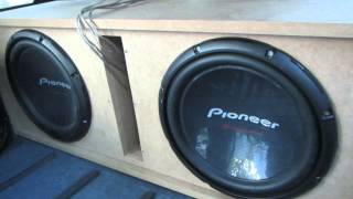 M Acoustic 10001  2x Pioneer tsw310 d4 1400 watt [upl. by Vere]