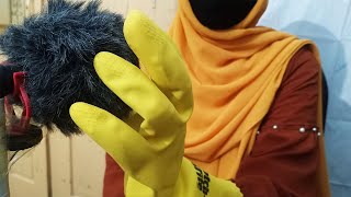 Kitchen Gloves Asmr  ASMR With Dishwashing Gloves 🧺 [upl. by Natek]