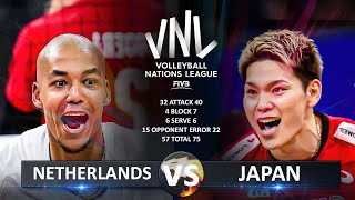 Netherlands vs Japan  Mens VNL 2024 [upl. by Cirtemed]