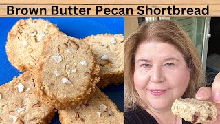 Brown Butter Pecan Shortbread  Melt in Your Mouth Shortbread [upl. by Henryson434]