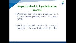 Lecture 29 Lyophilization of Parenteral Products By Payal N Vaja [upl. by Axe833]