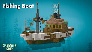 Small Fishing Boat in Minecraft  SeeMore SMP [upl. by Lilly]