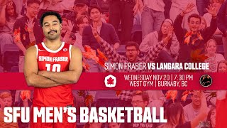 SFU Mens Basketball Red Leafs vs Langara College  November 20th 2024 [upl. by Acinonrev792]