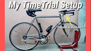 My Time trial setup converting Drop bar to Bullhorn [upl. by Esiuol]