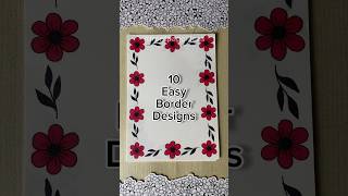 10 Easy front page design for school projects and idea note journals  Aesthetic Girl shorts howto [upl. by Adiol]