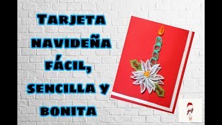 TARJETA NAVIDEÑA DE FILIGRANAMANUALIDADES NAVIDEÑAS FACILES2017  JCJ MANOS CON ARTE [upl. by Giselle]