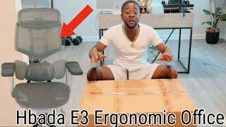 UNBOXING AND ASSEMBLING MY Hbada E3 Ergonomic Office Chair [upl. by Annayrb]