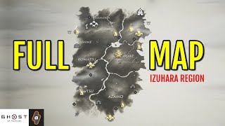 Izuhara Region Full map All Fast Travel Markers  Ghost of Tsushima [upl. by Ause168]