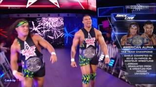 American Alpha entrance TAG TEAM CHAMPIONS [upl. by Aelc]