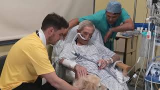 Therapy Dog ‘Cody’ makes his debut at Portiuncula University Hospital [upl. by Fondea]