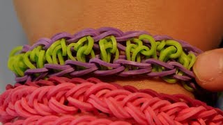 VIDEO INSTRUCTIONS How to make a center swirl rubber band bracelet with Cra z loom [upl. by Esiled190]