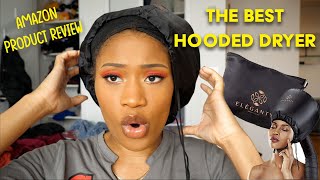 I reviewed the ELEGANTY SOFT BONNET HOODED HAIR DRYER  GAME CHANGER YALL  My Natural Hairstyles [upl. by Niltak]