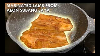 Marinated Lamb from Aeon Subang Jaya  Pan Frying ASMR [upl. by Sofer555]